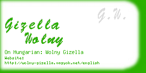 gizella wolny business card